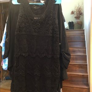 Black lace dress